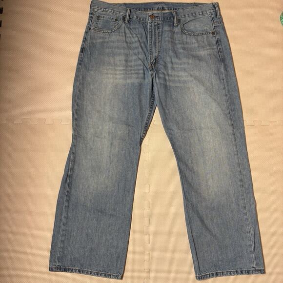 Levis 569 Jeans Mens 40x32 Blue Loose Straight Light Wash Denim Y2K Workwear - Picture 1 of 13